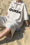 夏款半拉链短袖T恤时尚潮流短裤休闲速干套装TZ757特批P60控98，男装休闲套装，电商A247
