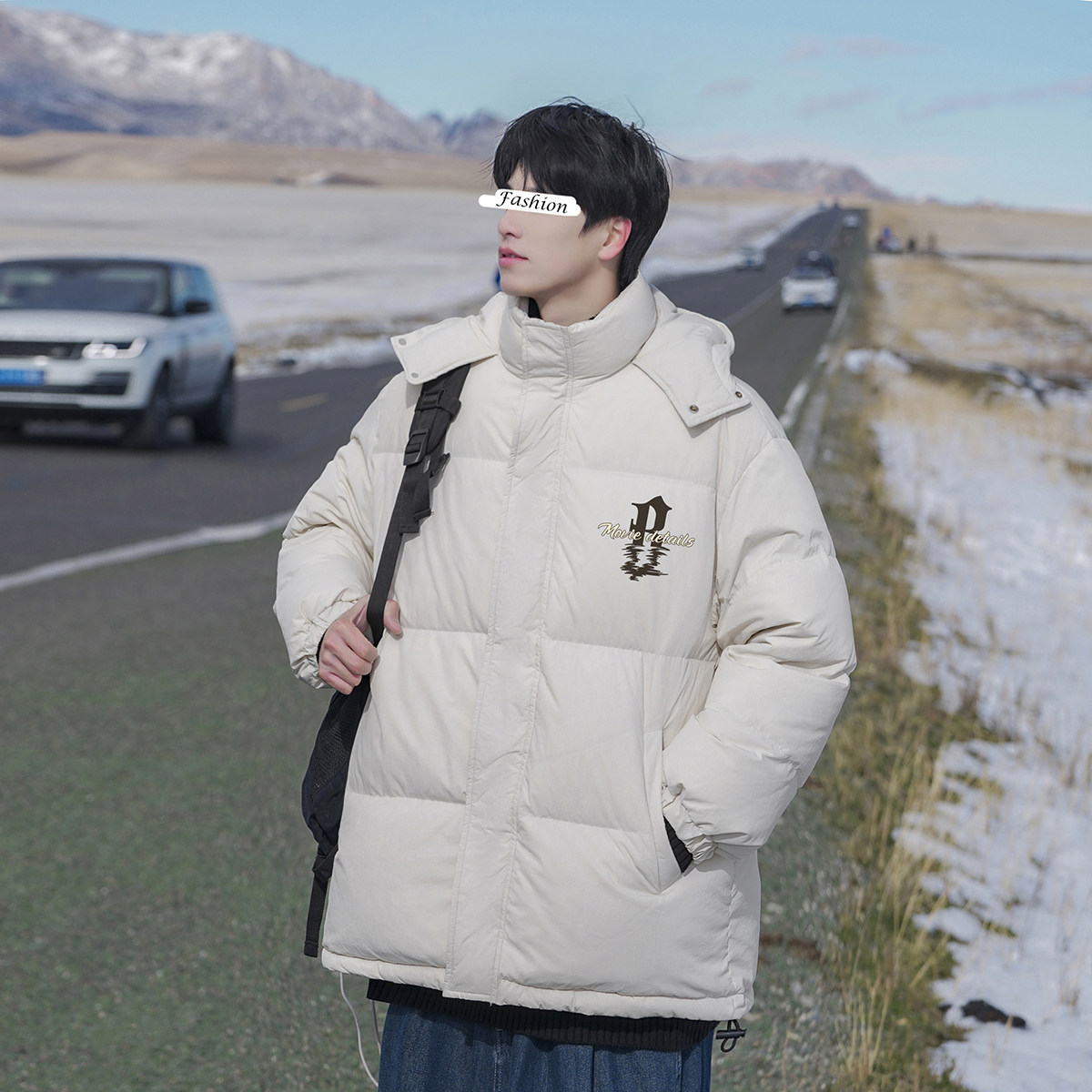 中性风23冬季潮流复古时尚百搭连帽情侣羽绒服外套YR363P225控298,男装羽绒服,电商A247