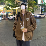春季时尚宽松拼色织带立领休闲夹克外套F350P65控98，男装夹克，电商A247