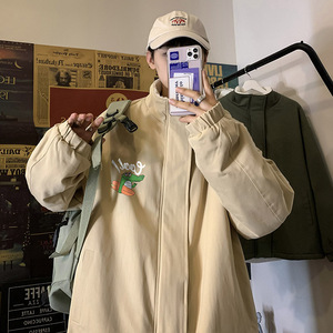 冬季卡通印花内里加绒加厚宽松绒外套棉夹克 MJK208JR P85控98图片