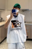 夏季潮流时尚印花百搭无袖T恤短裤休闲运动套装TZ213P50控68，男装休闲套装，电商A247