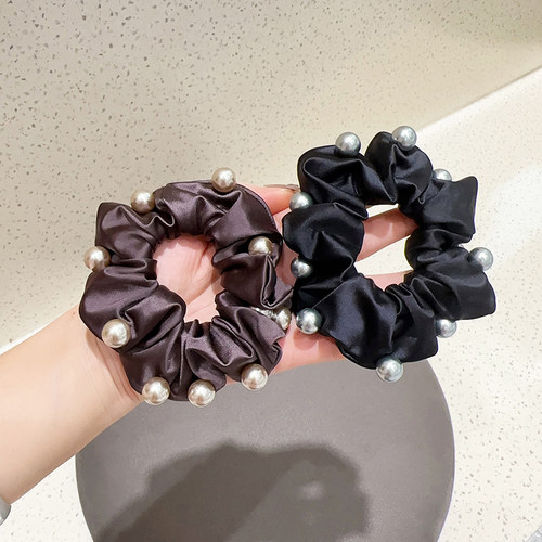 不伤发面膜发圈珍珠大肠圈皮筋