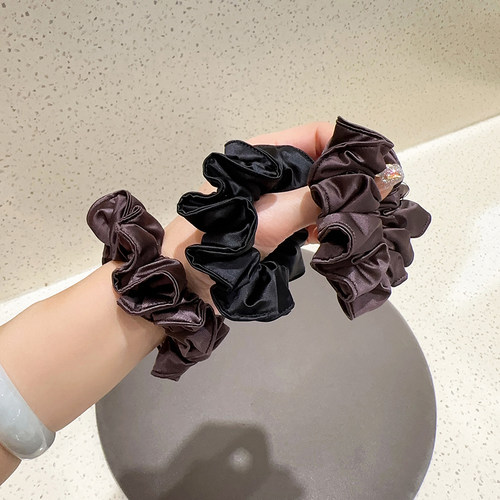韩系皮筋冰丝小肠圈头绳发量少