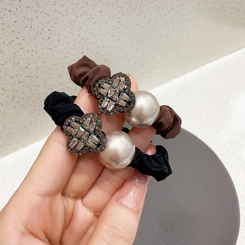 水钻花朵小肠发圈洋气发饰皮筋