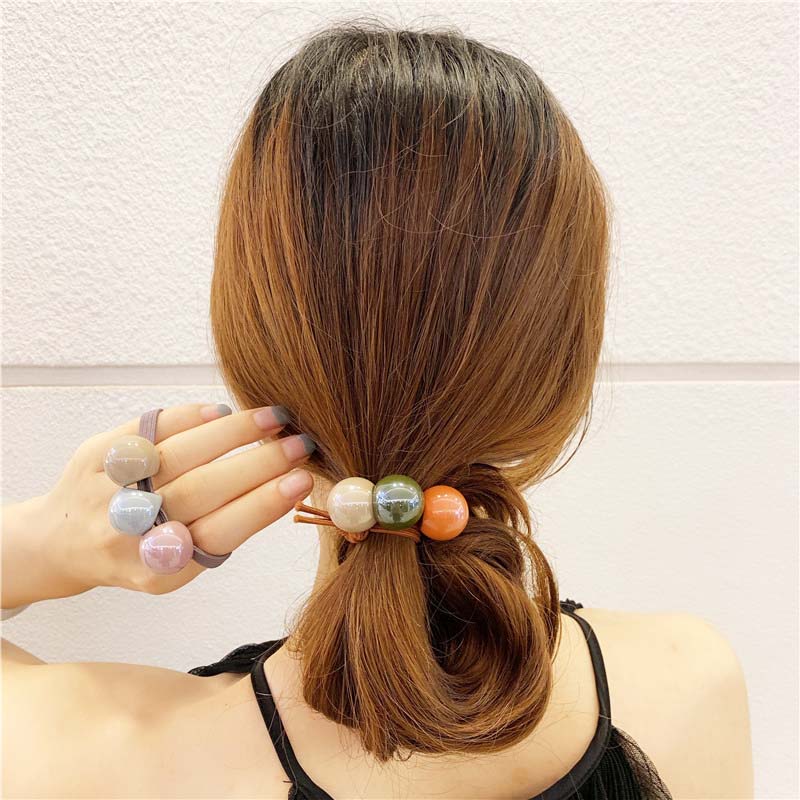 糖果色球球网红弹力耐用型皮筋