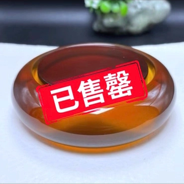 【李氏珠宝】收藏级60圈23宽老坑紫血茶蜜手镯无瑕疵颜色很美