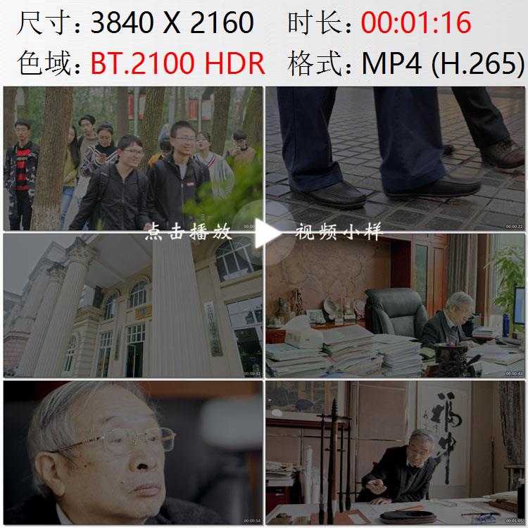 重庆北碚老街大学学生街道人群老人看书上网书写毛笔字视频素材