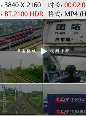重庆渝中火车列车车轨国际中欧班列司机货物运输高清实拍视频素材