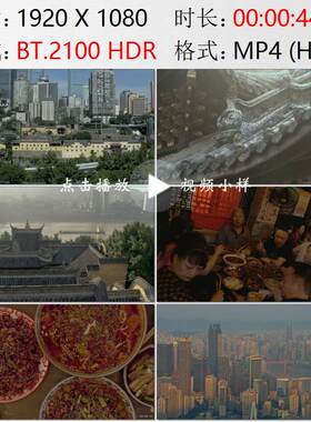 航拍重庆湖广会馆传统建筑聚餐盛宴爱吃辣椒高清实拍视频素材