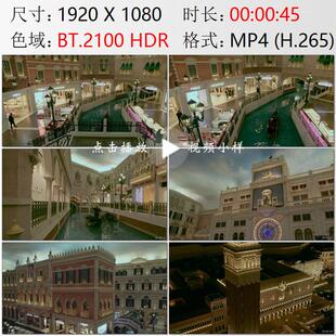 航拍澳门威尼斯人酒店异域风情建筑群高清实拍视频素材