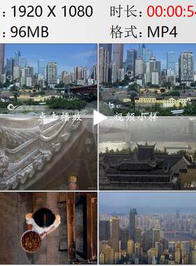 航拍重庆湖广会馆特色古典建筑辣椒美食聚餐高清实拍视频素材