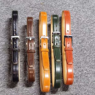 天神手工皮带男真皮头层牛皮腰带休闲百搭针扣裤带青年复古简约潮