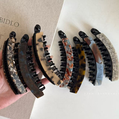 复古大号香蕉夹发饰女