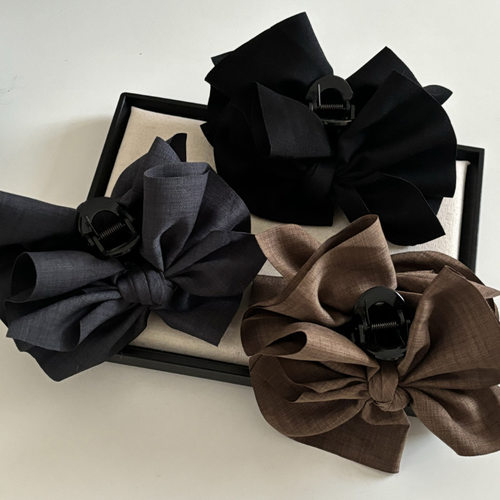 法式慵懒大号蝴蝶结发夹