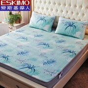 Mat cao su thiên nhiên Mat ba mảnh Ice Silk Mềm Mat 1,8m Giường 1,5 mét Có thể giặt Tencel Điều hòa nhiệt độ mùa hè Mat - Thảm mùa hè