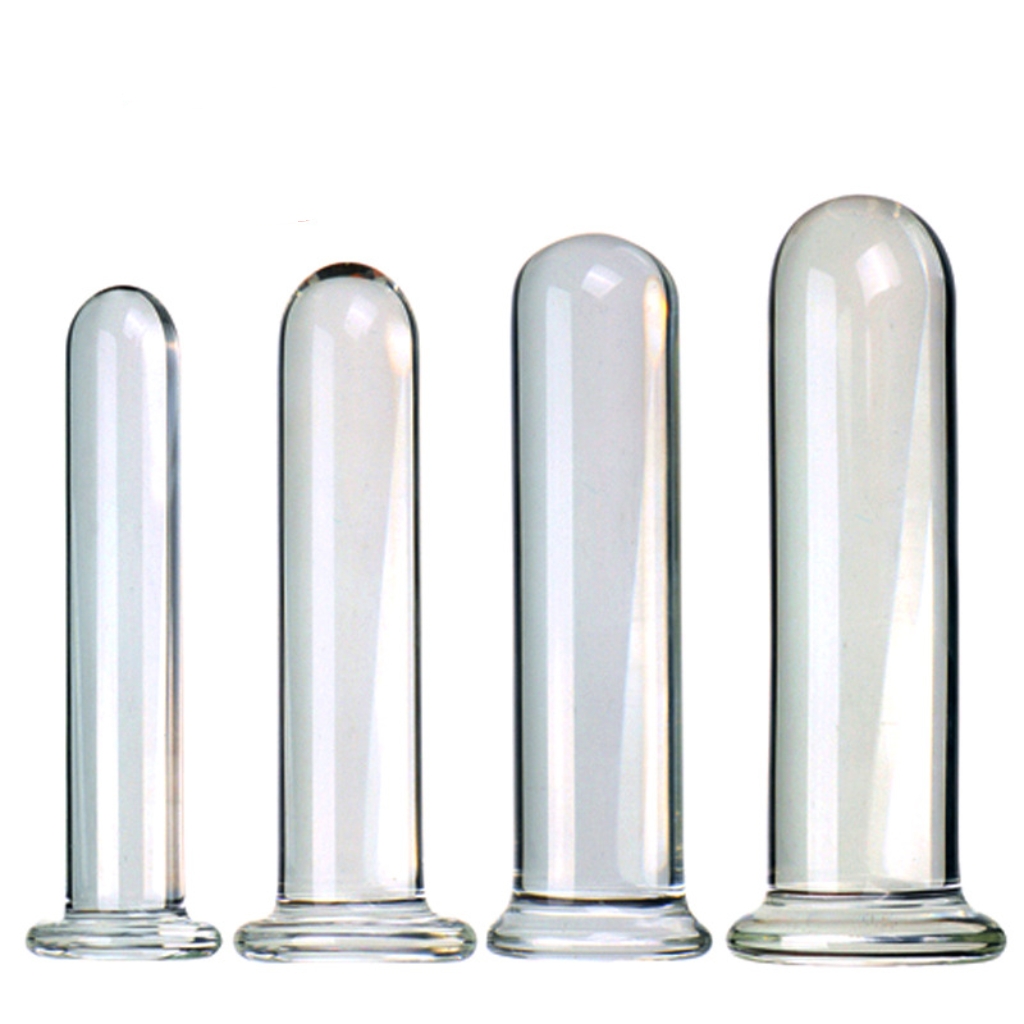 高档睡前解压按大号穴位旋转防水光滑透明便携脸部摩棒水晶玻璃棒