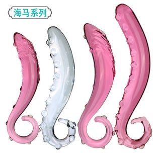 高硼硅透明海马造型凸点玻璃棒穴位按摩棒保健用品圆润可高温低温