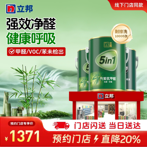 立邦竹炭抗甲醛净味五合一