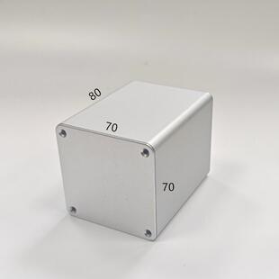 正方形铝型材盒子 铝合金一体全铝外壳 锂电池壳体70*70定制仪器