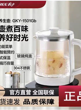 格力养生壶办公室小型全自动加厚玻璃保温家用多功能煮茶器烧水壶