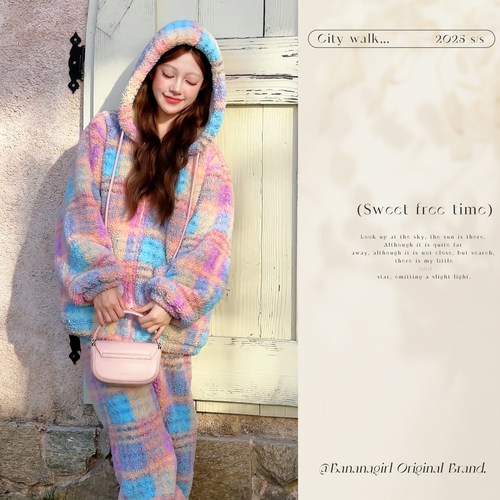 Bananagirl冬季加厚保暖睡衣套装