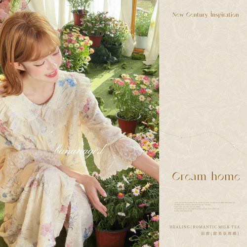 法式娃娃领薄款睡裙家居服