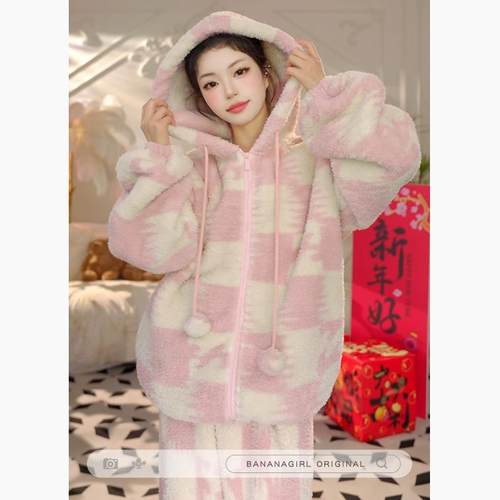 bananagirl简约少女加厚睡衣