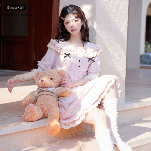 bananagirl春夏薄款短袖睡裙