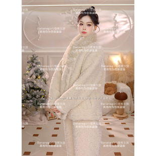 Bananagirl珊瑚绒睡衣女士冬季新款加厚外套家居服冬天加绒可外穿