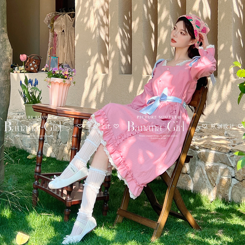 bananagirl女士长袖春秋睡裙