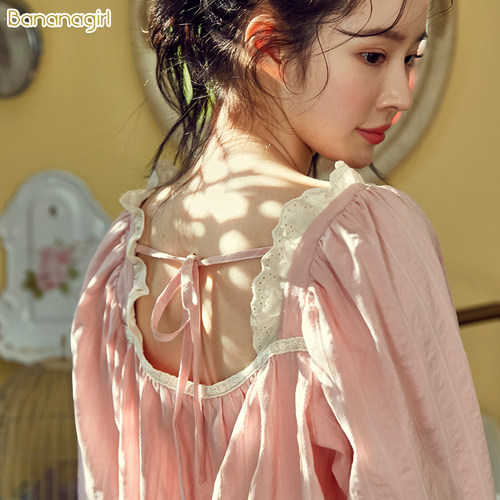 纯棉长袖情侣韩版公主风家居服