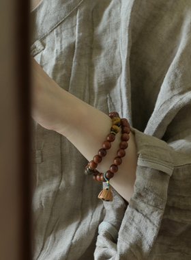 小众老枣木手串手链腕间祥瑞硬核国风吉祥木护身文化送礼饰品男女