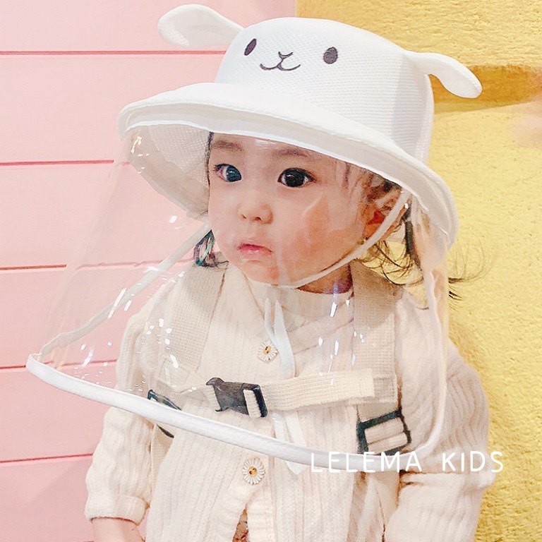 LLK｜韩国hellominime春夏婴幼儿可爱防护罩渔夫帽子防飞沫遮阳帽