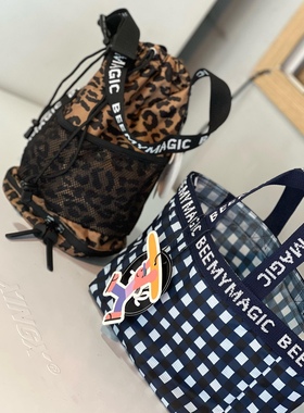 LLM｜韩国beemymagic单肩圆形抽绳婴儿车挂包高尔夫球包外出杯袋