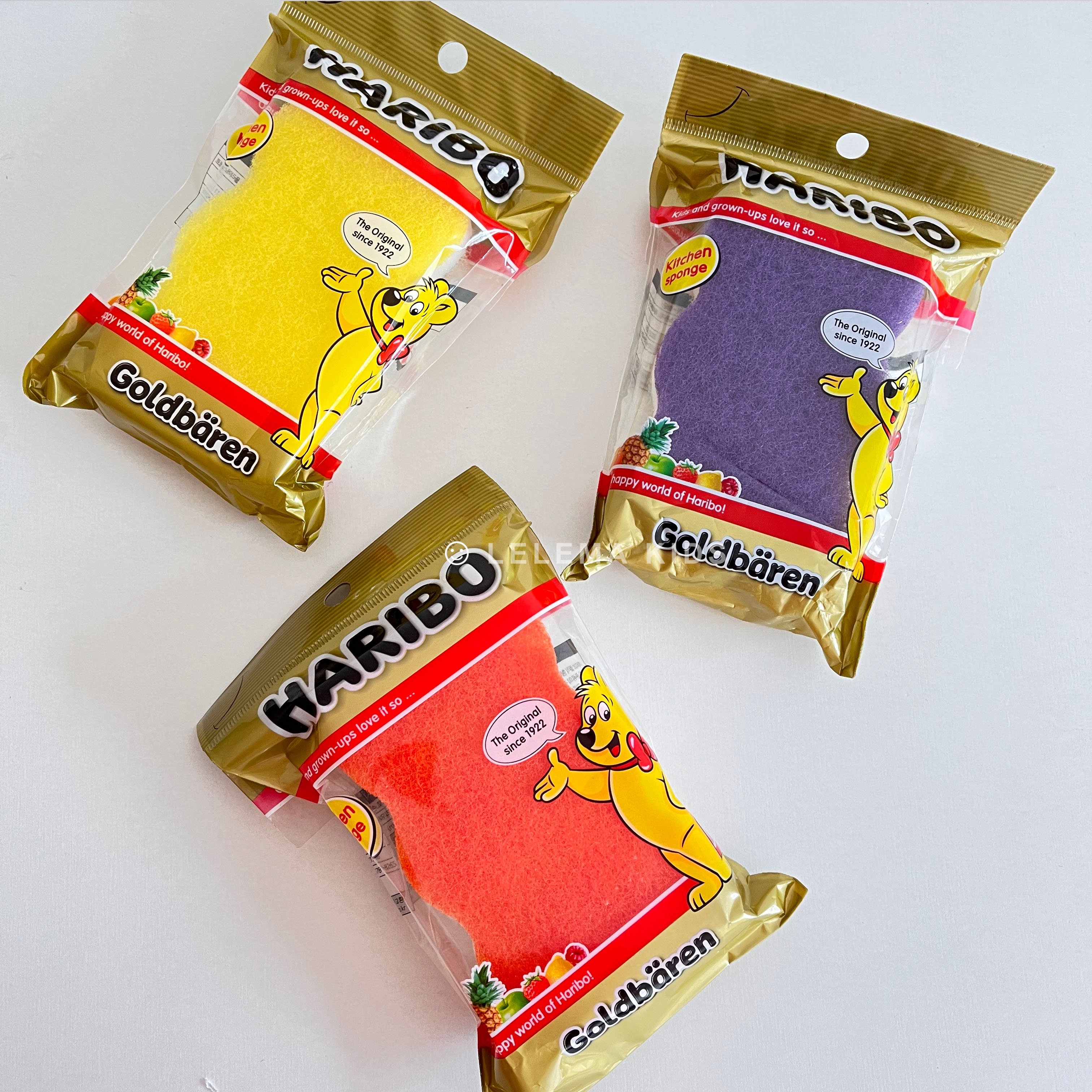 haribo小熊造型百洁布多用途海绵