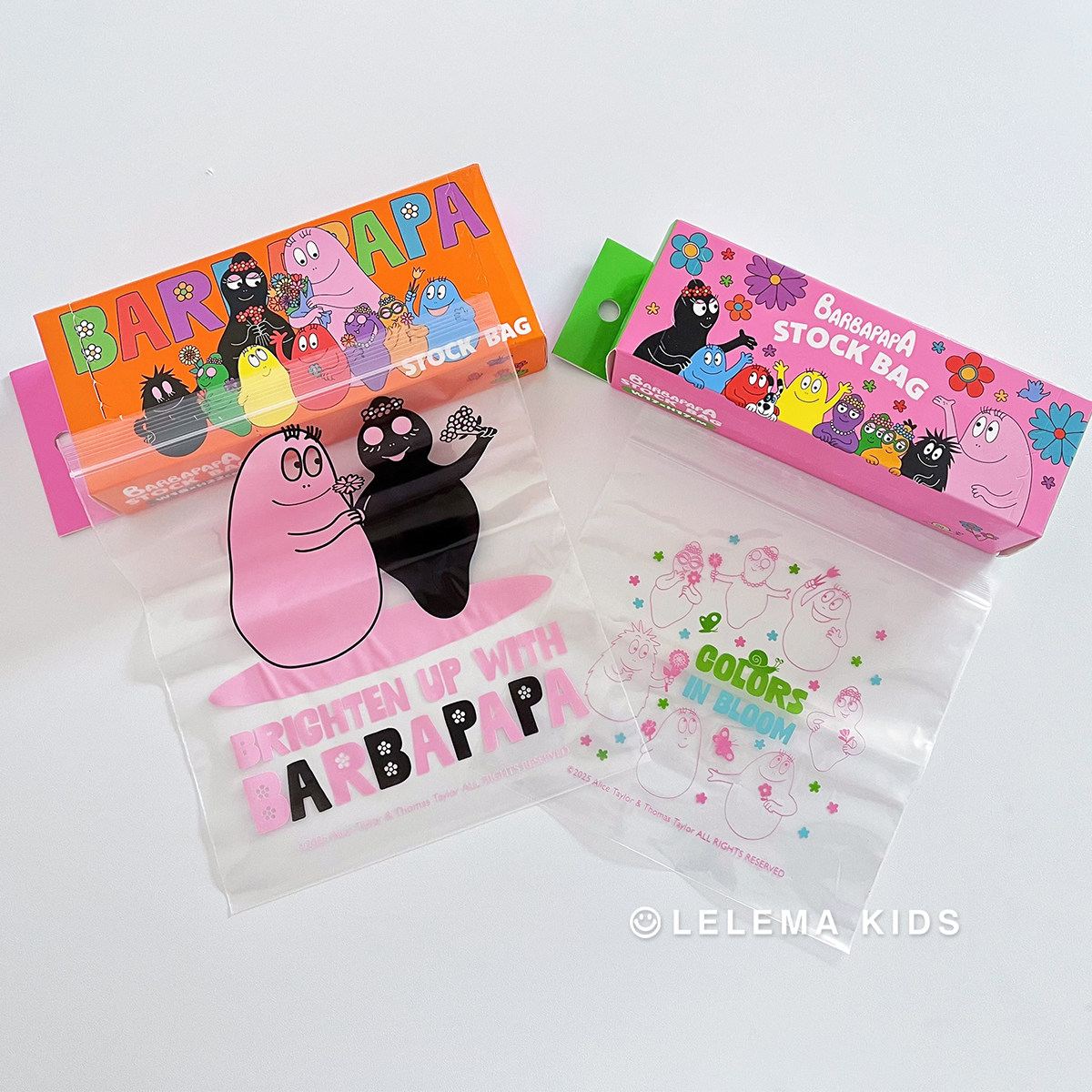 LLM日本巴巴爸爸BARBAPA海绵宝宝可爱食品保鲜袋密封袋收纳自封袋