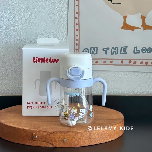 韩国购snoopy史努比联名款儿童吸管杯宝宝重力球水杯学饮杯辅食罐
