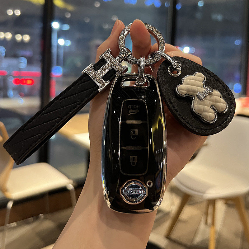 专用日产天籁钥匙套女2023新款14代轩逸尼桑艾睿雅高档包扣保护壳,汽车用品/电子/清洗/改装,车用钥匙换电配件,淘宝优惠券,粉丝福利购,淘宝优惠卷