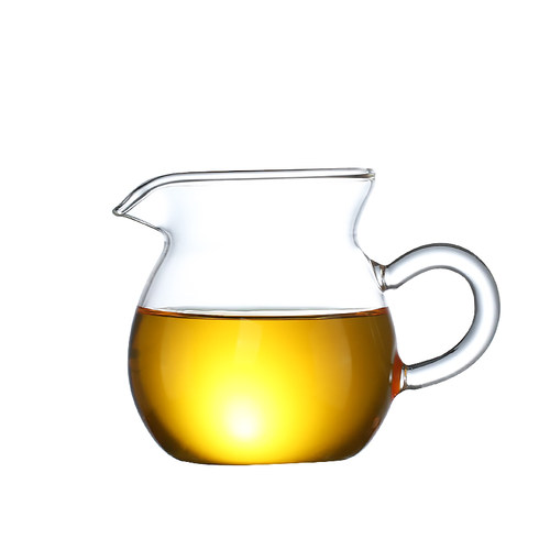 耐热玻璃小透明一体泡茶公道杯