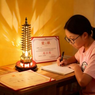 发光加强版文昌塔纯铜13层9层的十三层铜制九层学生宝塔书房摆件