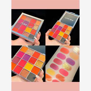 全红色系儿童眼影盘级色舞台表演出彩妆画盘持久易上色不易脱色女