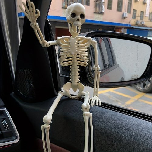 汽车装饰骷髅骨架摆件仿真塑料假骨头道具恐怖饰品车载搞笑摆件