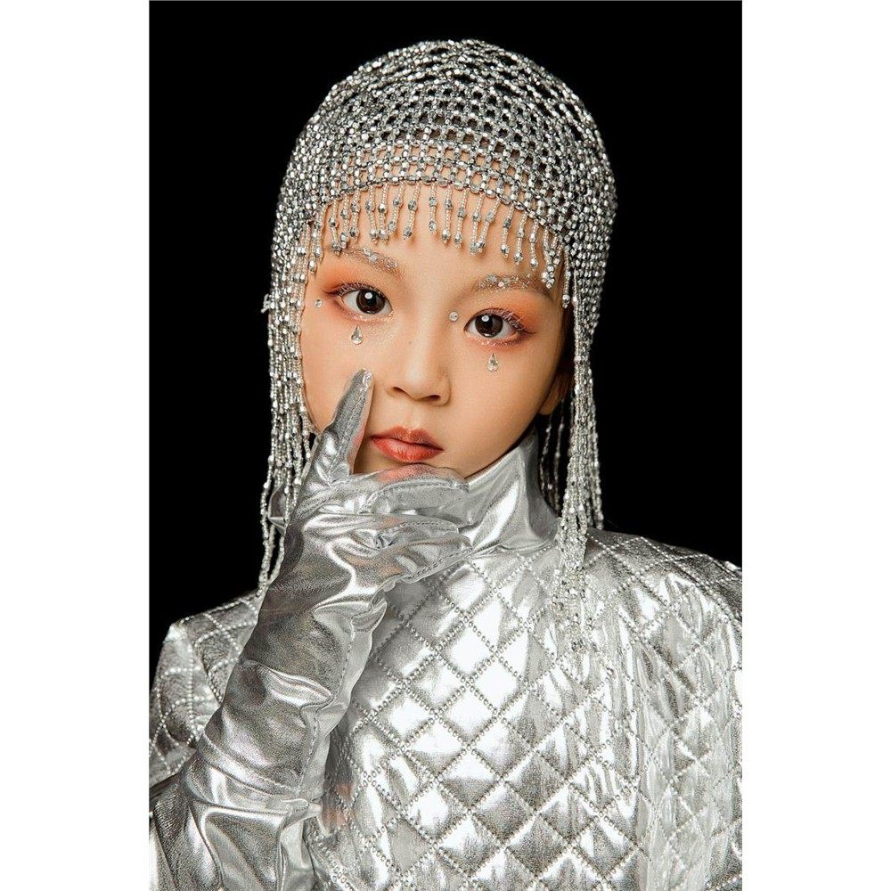 银色未来科技感走秀儿童走秀头饰T台写真模卡拍摄帽,运动/瑜伽/健身/球迷用品,更多舞蹈配饰,淘宝优惠券,粉丝福利购,淘宝优惠卷