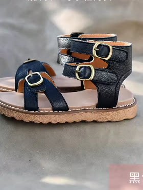 贝然儿童凉鞋皮真沙滩鞋公主鞋