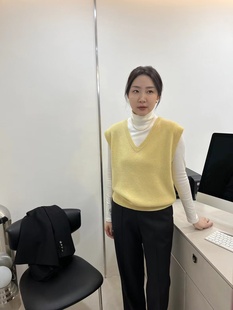 秋新马甲女widelia十三行老板娘羊毛衫毛衣针织马夹V领背心21821