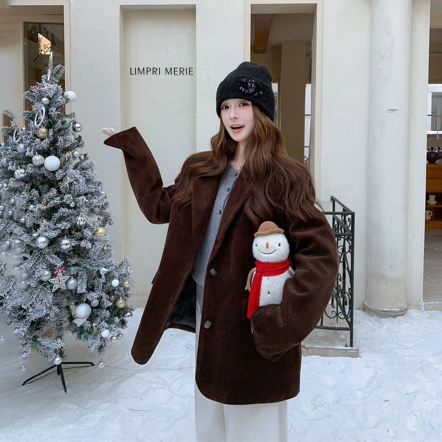 休闲咖色西装羽绒服外套女冬季2025新款90绒爆款高级感白鸭绒大衣