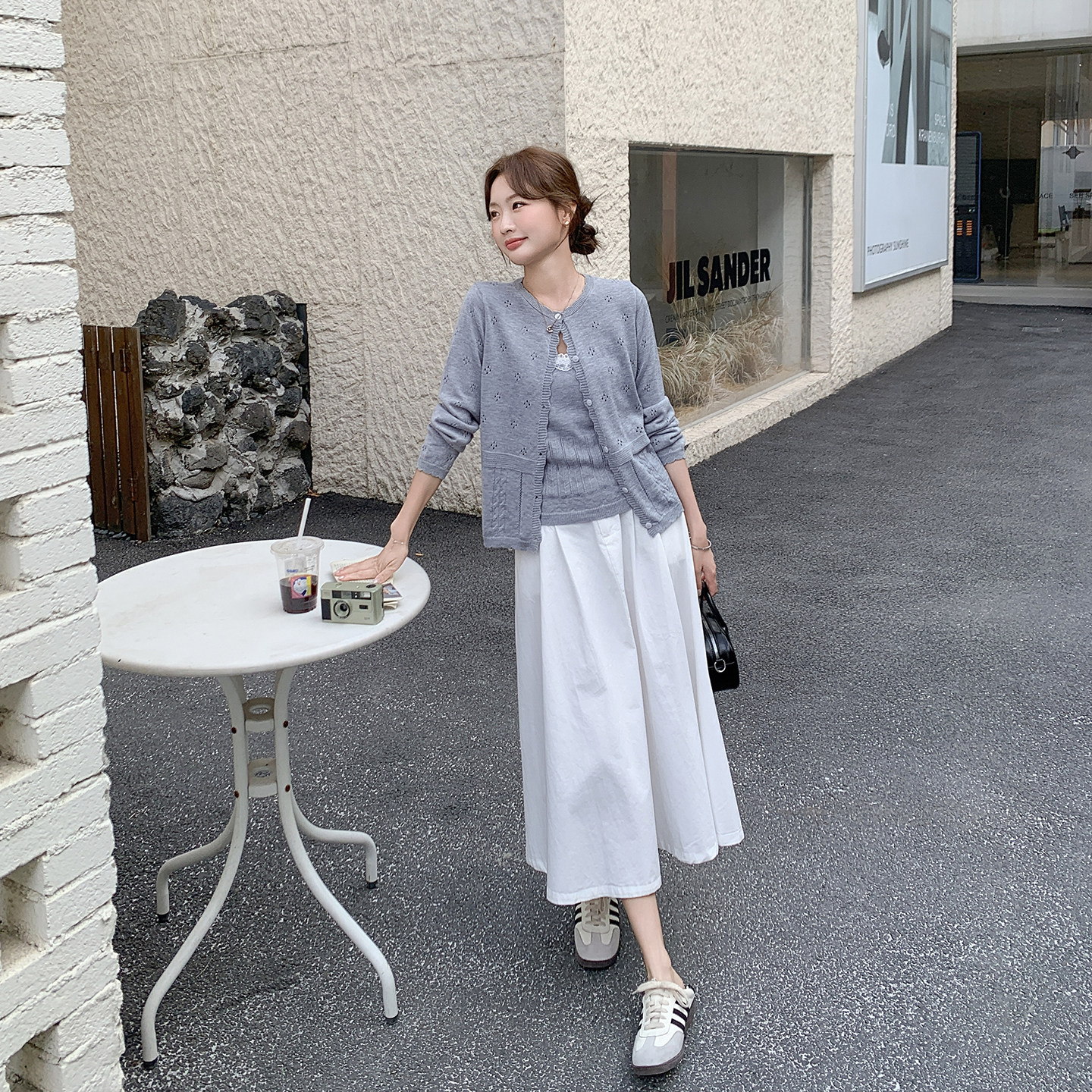 今年流行爆款针织开衫背心半身裙套装女春季2026新款轻熟风三件套