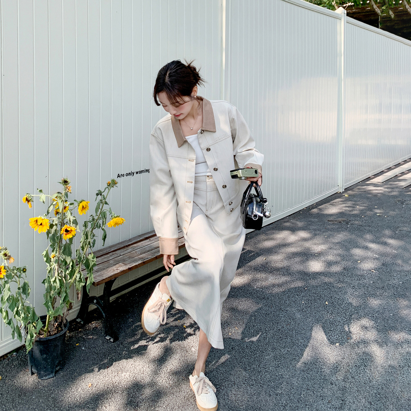 超火穿搭巨好看减龄套装女春季2026新款复古工装外套半身裙两件套