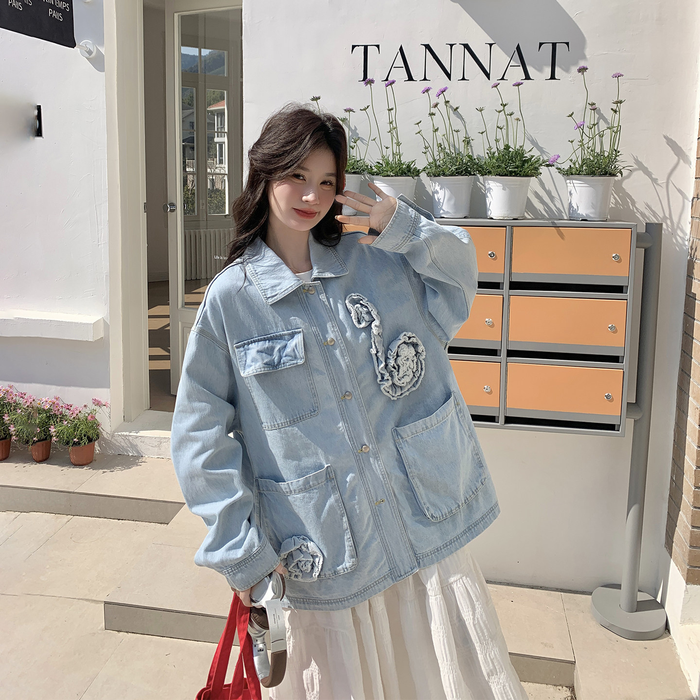 港风复古休闲牛仔外套女春季2026新款今年流行爆款中长款超火夹克