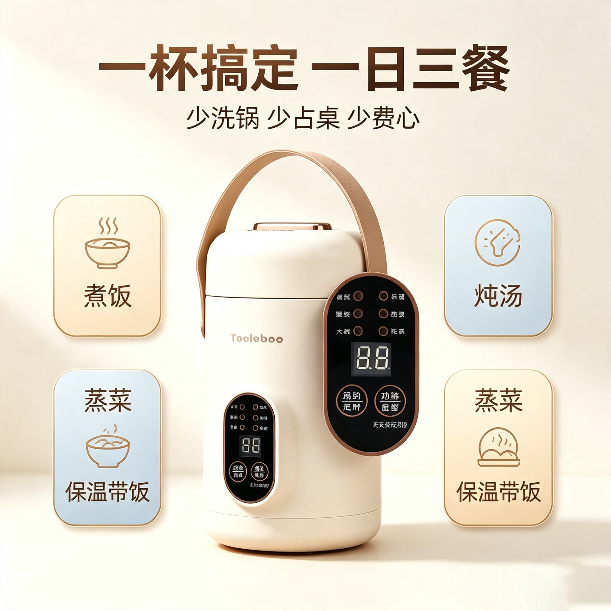 单人电饭煲0.8L做饭神器颜值厨具图片